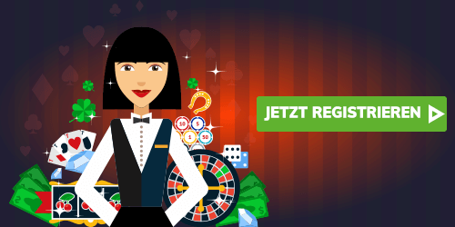 casino dealer mit spielkarten und roulette